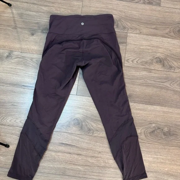 Lululemon Fresh In Mesh Tight (25") Pelt purple maroon leggings mesh - Picture 12 of 12